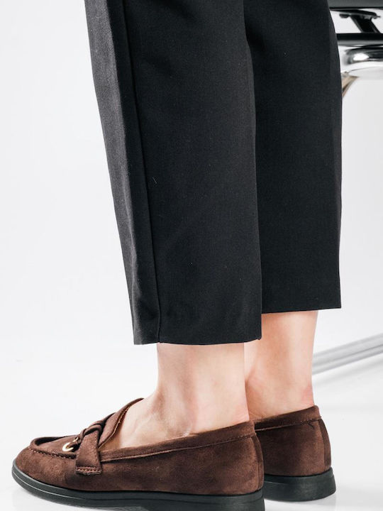 Γυναικεία Loafers σε Καφέ Χρώμα