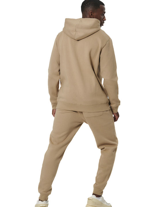 Beige Hoodie Cardigan