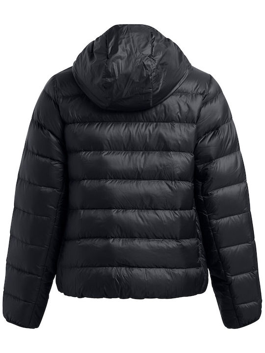 Women's Lifestyle Jacket for Winter with Hood Black