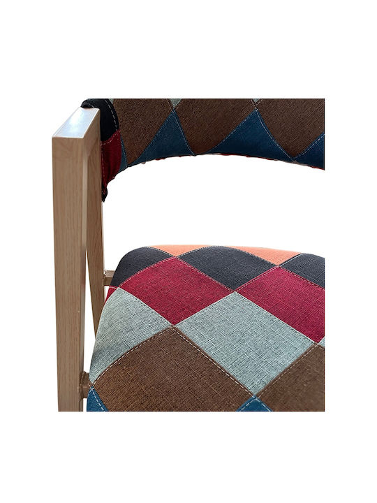 Solana Dining Room Fabric Chair Patchwork 51x51x81cm