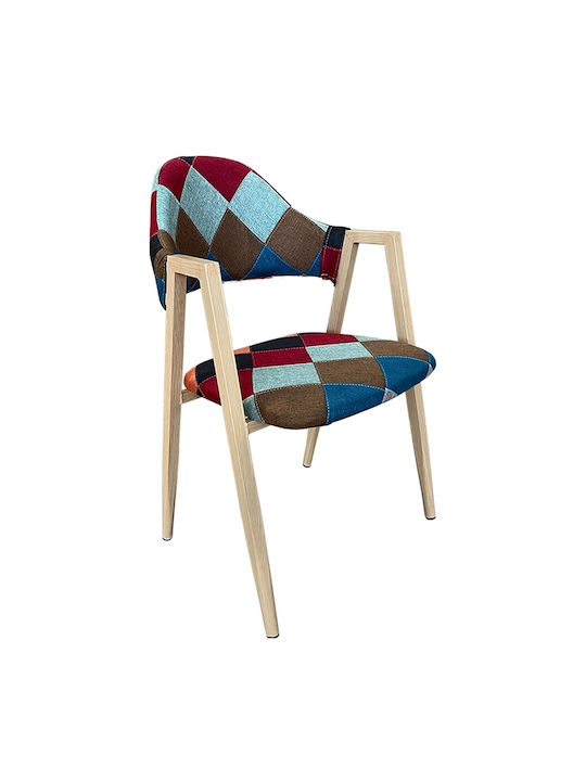 Solana Dining Room Fabric Chair Patchwork 51x51x81cm