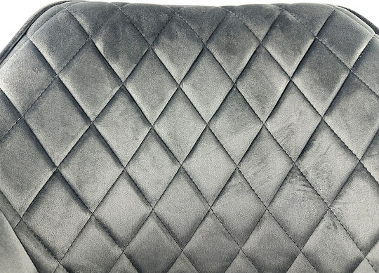 Florencia Scaune Sala de mese Catifelate Grey/Black 1buc 56x60x81buc