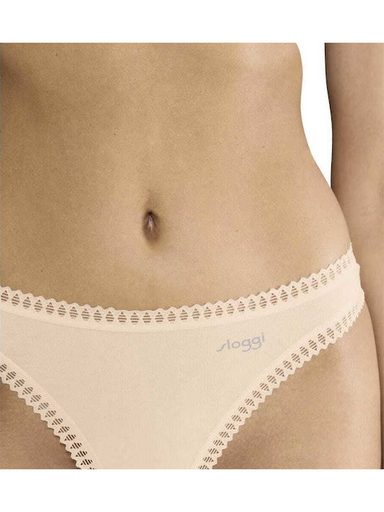 Βαμβακερά Women's String 3Pack with Lace Colorful