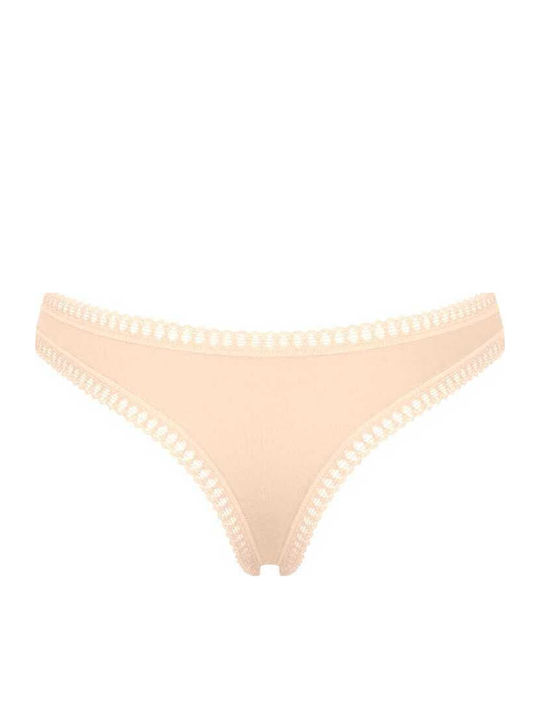 Βαμβακερά Women's String 3Pack with Lace Colorful