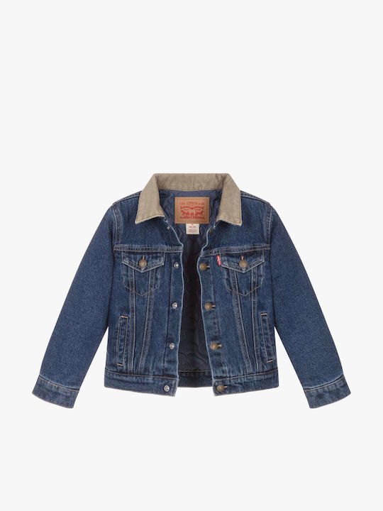 Geacă Denim Pentru Copii Bleumarin