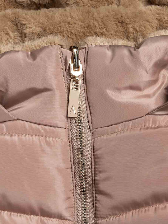 Kids' Parka Double Sided with Hood Beige