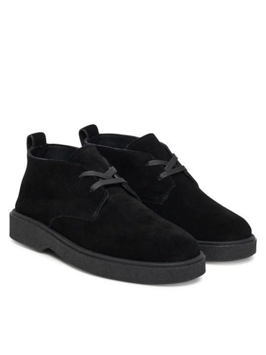 Wildleder Schwarz Chelsea Stiefeletten