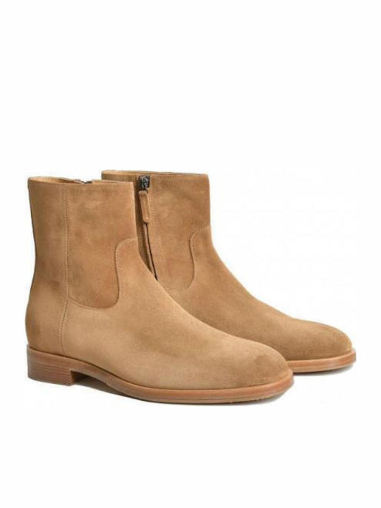 Wildleder Tabac Braun Chelsea Stiefeletten