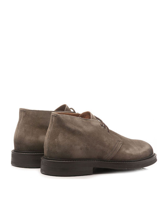 Leather Gray Men's Boots