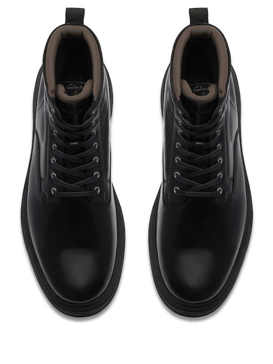 Leather Black Men's Boots Waterproof