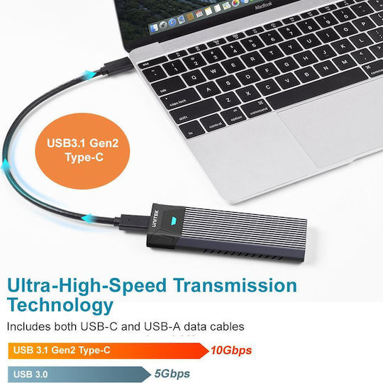 Unitek S-1203a Usb3.1 Gen2 Type-c To M.2 Ssd Nvme Enclosure