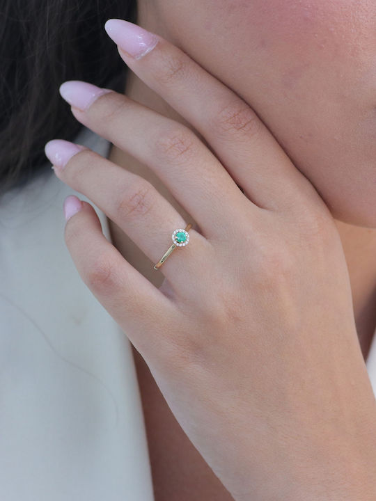 Damen Ring mit Diamant aus Gold 18K
