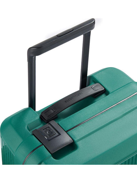 Securitech by Delsey Cabin Travel Suitcase Stone Green with 4 Wheels Height 55cm