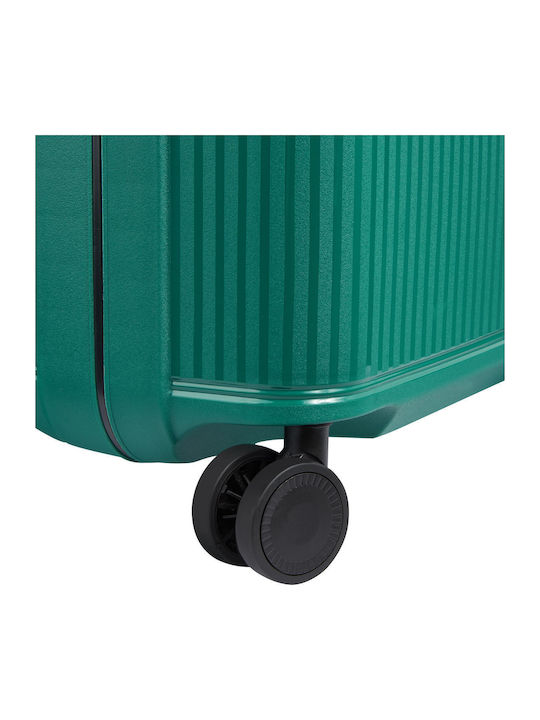 Securitech by Delsey Cabin Travel Suitcase Stone Green with 4 Wheels Height 55cm