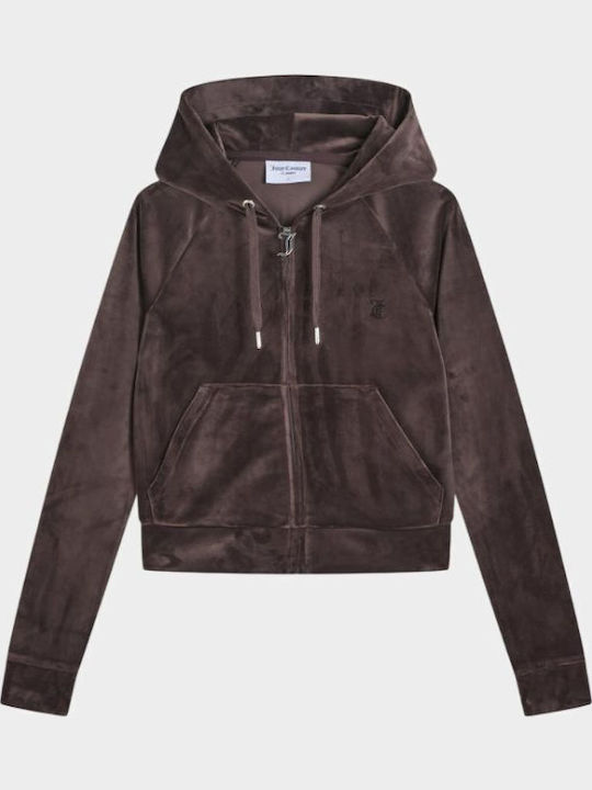 Дамска Суитшърт Жакет Худи Brown