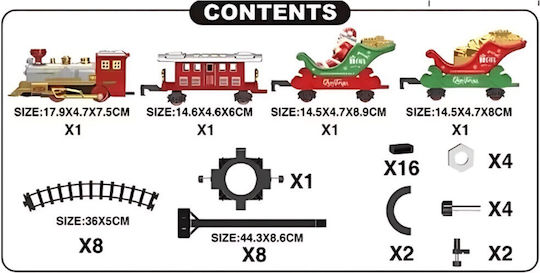 Illuminated Christmas Figure Train Length 47.2cm 49pcs Tree
