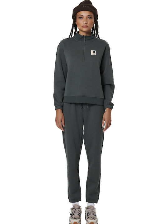 Sweatpants Wide Fleece Green
