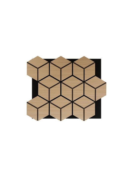 Panouri Decorative 3D Din MDF Cu Adeziv / Cu Filet Clint Negru 56.5x69cm