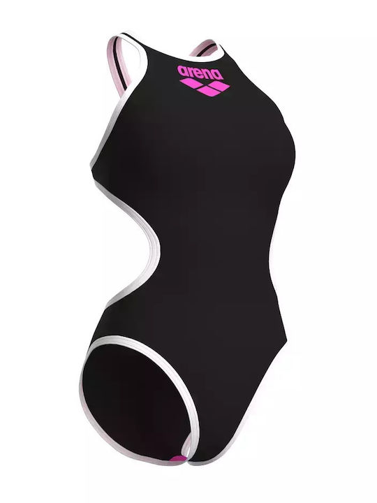 One Biglogo One-Piece Swimsuit with Cutouts Black