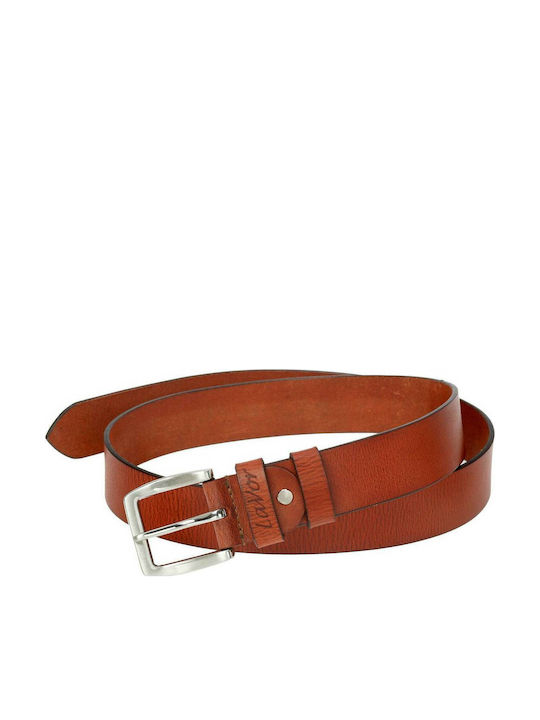 Men's Belt Leather Tabac Brown