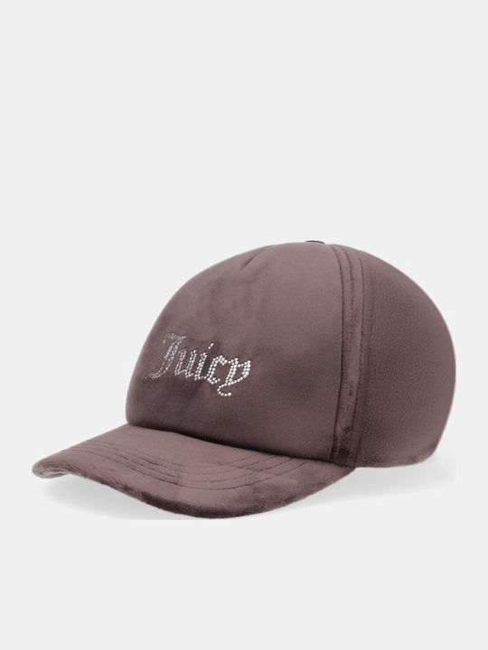 Juicy Couture Velour Diamante Baseball Cap Jcawh224702-193 Brown
