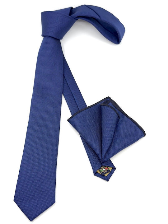 Legend Accessories Herren Krawatten Set Monochrom in Blau Farbe