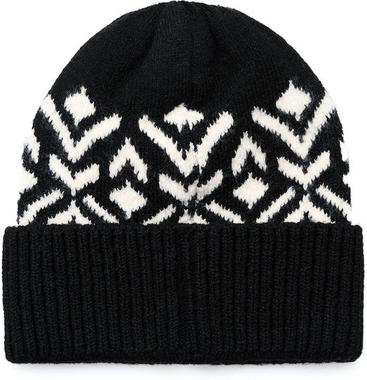 Beanie Unisex Σκούφος με Rib Πλέξη σε Μαύρο χρώμα