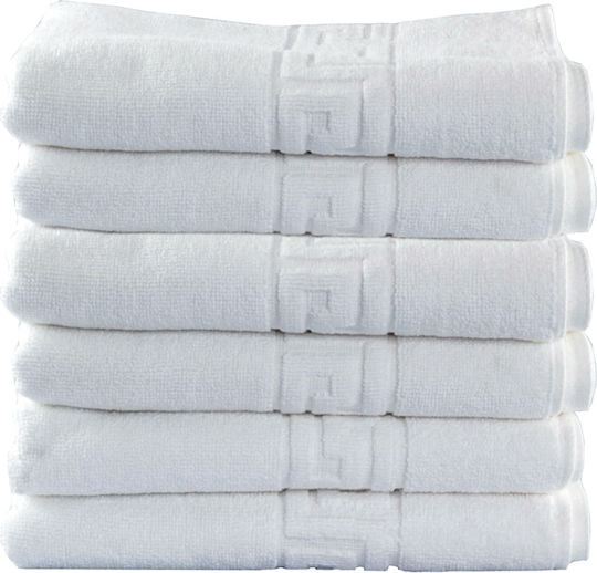 Kotonia Home Set 6 Hotel Hand Towels 50x30 cm White