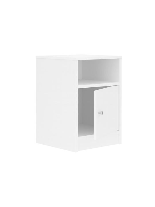 Bedside Table Foly Wooden White 40x40x50cm
