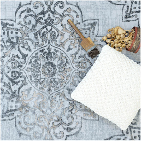 Ezzo Venice 9178acd Rug Fireplace Rectangular Light Grey-dark Grey