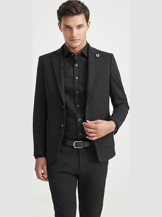 Men's Suit Jacket Slim Fit Black