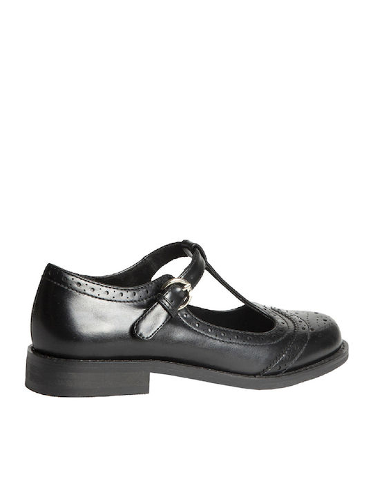 Women's Synthetic Leather Oxford Shoes Black