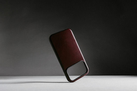 Nomad 360 Full Cover Leather / Silicone 0.85mm With Burgundy Neck Strap (iPhone 17 Pro)