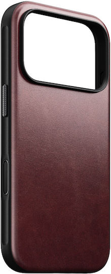 Nomad 360 Full Cover Leather / Silicone 0.85mm With Burgundy Neck Strap (iPhone 17 Pro)