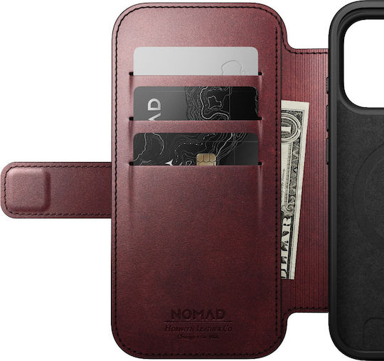 Nomad Wallet Μεταλλικό 0.75mm Μπορντό (iPhone 17 Pro)