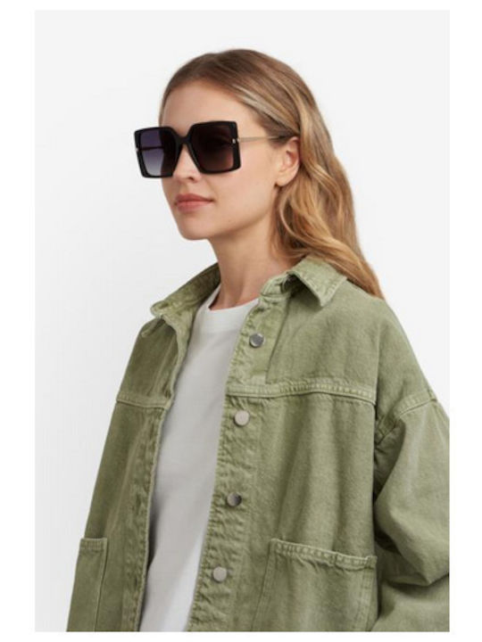 Carrera Damentragen Sonnenbrillen mit Schwarzem Rahmen und Grauer Verlaufsfarbe Gläser 3070/S 2M2/9O