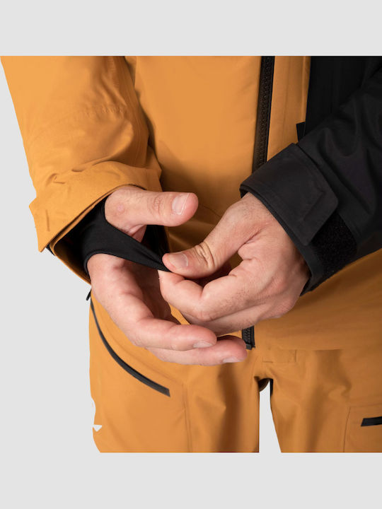 Salewa Sella 28728-7021 Ανδρικό Μπουφάν για Σκι & Snowboard Καφέ