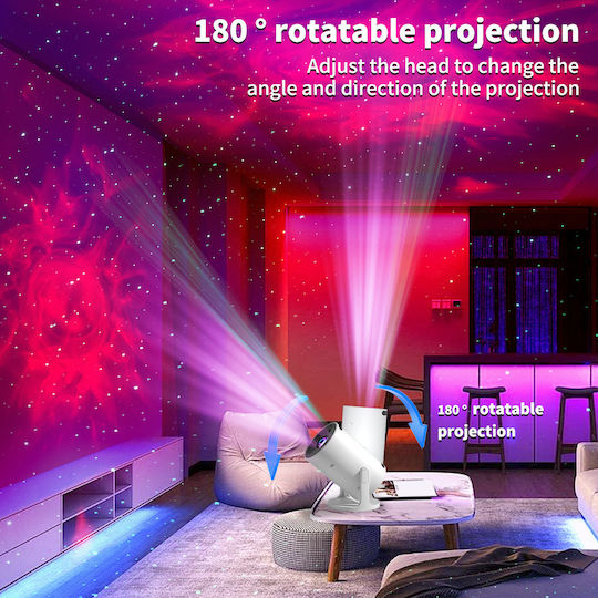 Rotating Kids Projector Lamp Galaxy 15.9x9.2x8εκ.