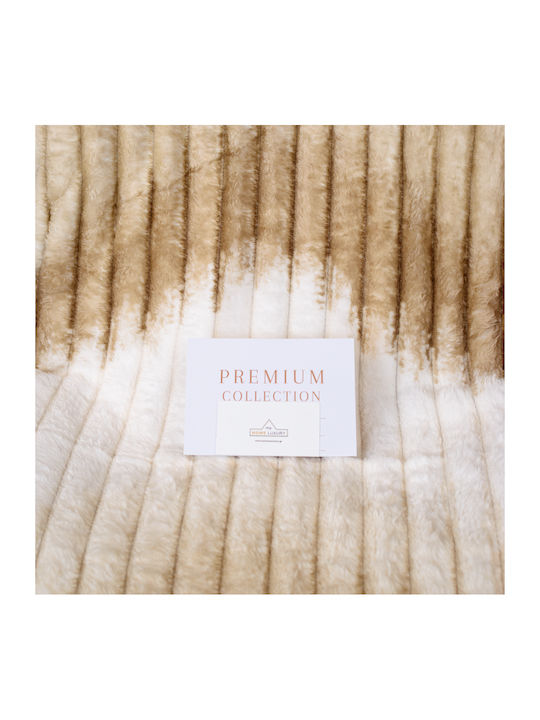 My Home Luxury Κουβέρτα Fleece Μονή 160x220εκ. Εκρού - Μπεζ