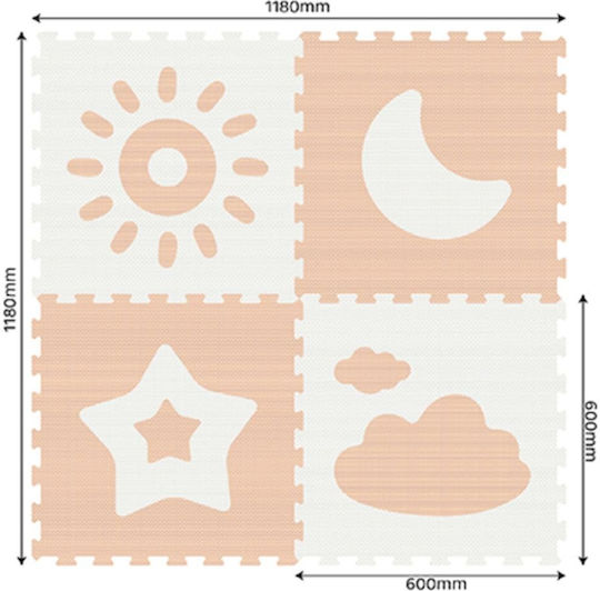 Sunta Puzzle de podea educativ pentru copii cu numere 4buc