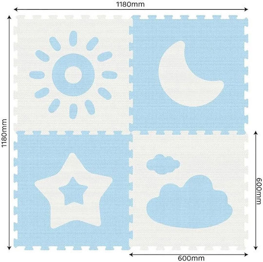 Sunta Puzzle de podea educativ pentru copii cu numere 4buc