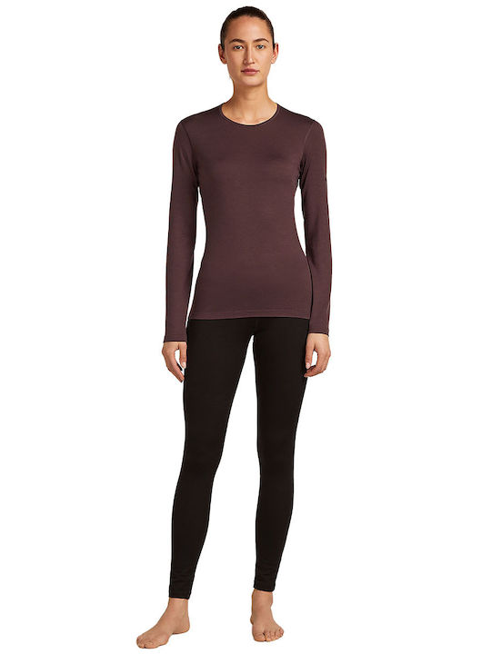 Icebreaker Oasis Damen Thermo Langarmshirt Burgundisch