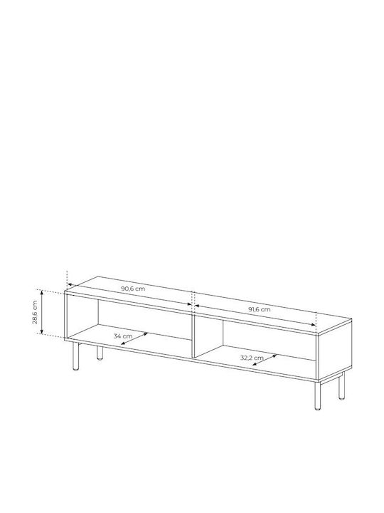 Έπιπλο Τηλεόρασης Tavo Μπεζ Μ187xΠ51xΥ39cm