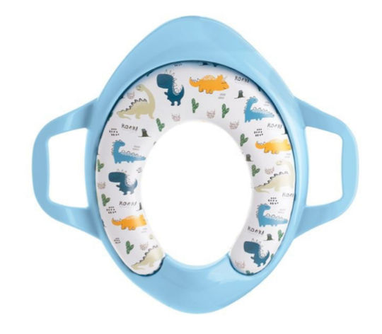 Kleinkinder-Toilettensitz Hellblau mit Griffen & Mit abnehmbarem Kissen