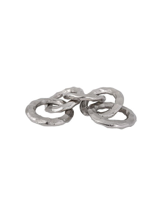 Μεταλλικο Διακοσμητικο Fylliana Chain Νικελ Χρωμα 10x10x34εκ