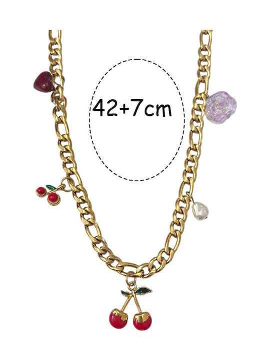 Necklace From Gold Plated Steel Necklace From Gold Plated Steel