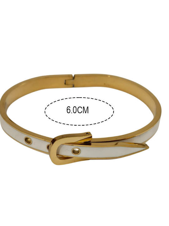 Women's Steel Handcuff Bracelet Gold Plated 6cm