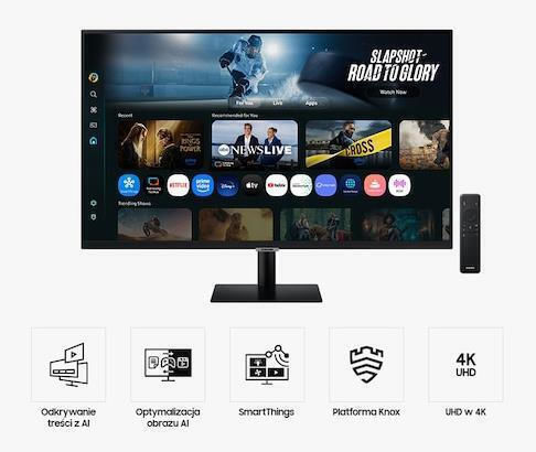 Samsung M7 M70F VA HDR Intelligenter Monitor 32" 4K 3840x2160 mit Reaktionszeit 4ms GTG