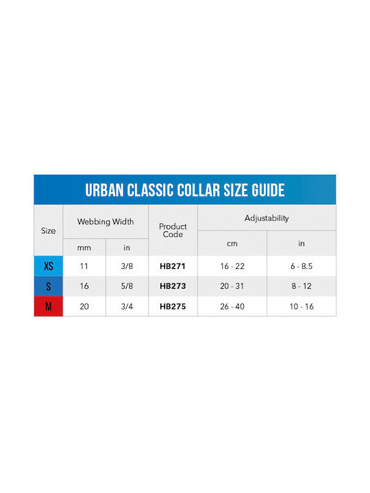 Rogz Urban Medium Gold Dog Collar