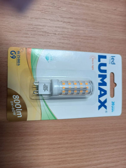 Best Service LED-Lampe 8W für Fassung G9 Warmes Weiß